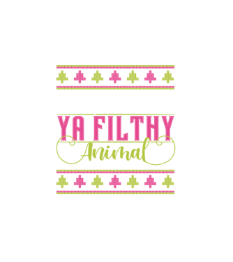 Merry Christmas Ya Filthy Animal model alb pe tricou