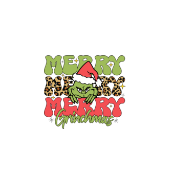 Merry Grinchmas model alb pe tricou