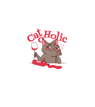 Catoholic - iubitor de pisici model roz deschis pe tricou