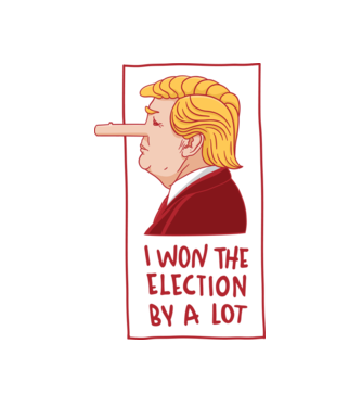 Pinocchio Trump model alb pe tricou