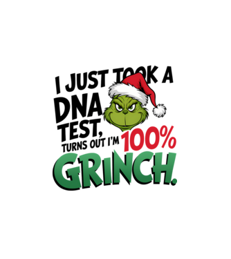 Grinch DNA test model alb pe tricou