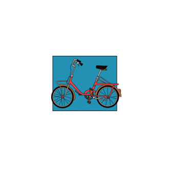 Bicicletă Camping model gri pe tricou