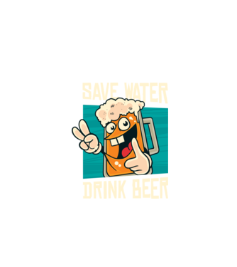 Save water, drink beer tricou amuzant bere model negru pe tricou