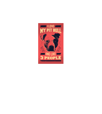 Îmi iubesc Pitbull-ul meu și încă 3 persoane model alb pe tricou