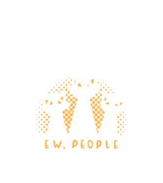 ew, people model negru pe tricou