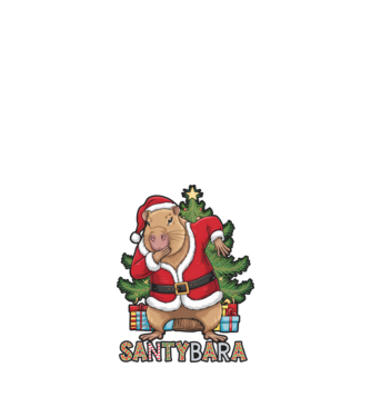 Santybara model negru pe tricou
