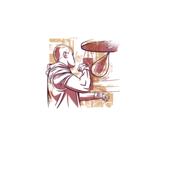Pugilist model alb pe tricou