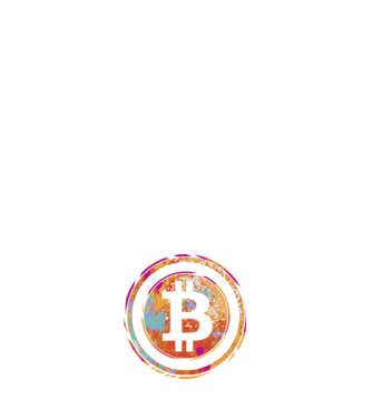 Bitcoin Watercolor model negru pe tricou
