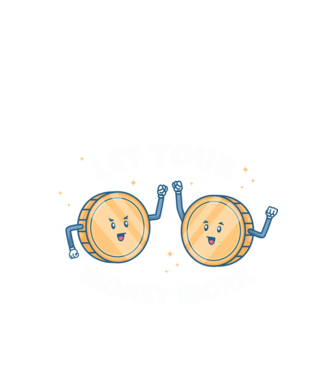 Let Your Money Work model negru pe tricou