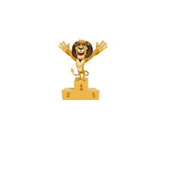 lion champion model alb pe tricou