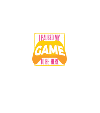 I paused my game to be here tricou amuzant Gamer model negru pe tricou