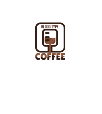 Grupa mea de sânge este cafeaua model alb pe tricou
