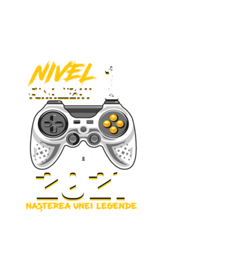 Nivel 1 finalizat. 2021 nașterea unei legende model alb pe tricou