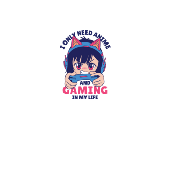 Am nevoie doar de Anime și Jocuri model alb pe tricou
