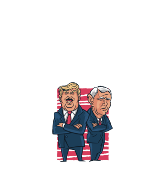 Trump Pence USA model alb pe tricou