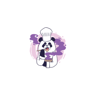 Panda Chef model negru pe tricou