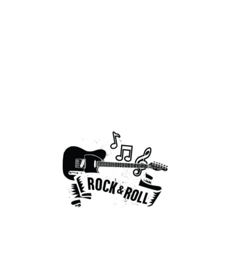 Rock & Roll chitară model negru pe tricou