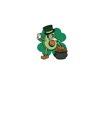 Avocado St. Patrick DAB model alb pe tricou