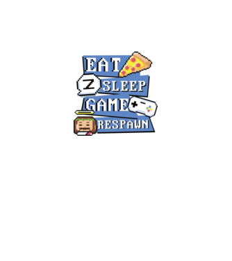 Eat, Sleep, Game respawn model alb pe tricou