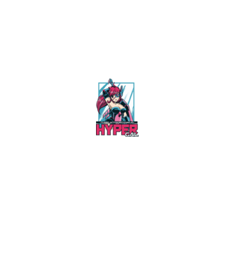Hyper Gal - Fată Anime model negru pe tricou