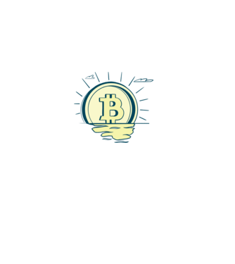 Bitcoin sunrise model albastru deschis pe tricou