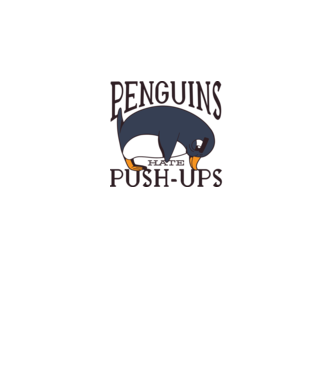 Pinguinii urăsc flotările model gri pe tricou
