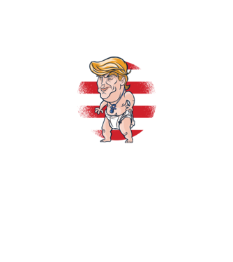 Trump Baby tricou amuzant model albastru regal pe tricou