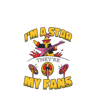 'I''m a Star, They''re my Fans' model alb pe tricou
