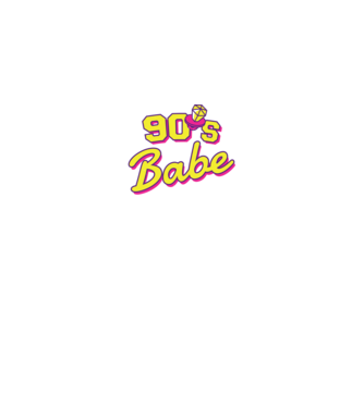 Retro 90s Babe model negru pe tricou