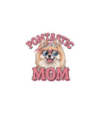 Pomtastic Mom model alb pe tricou