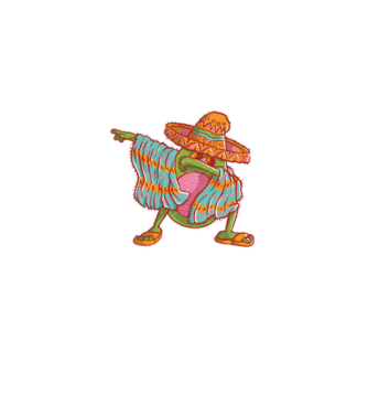 Avocado mexican DAB model  pe tricou