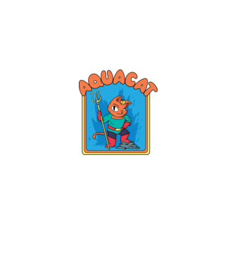 Aquacat model albastru jeanși pe tricou