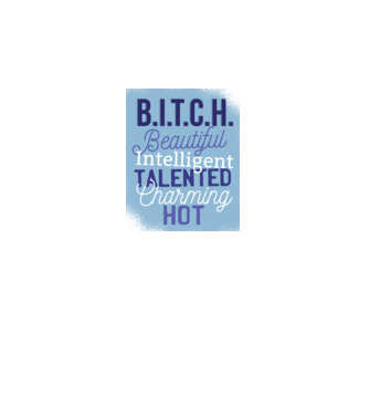 B.I.T.C.H. - Tricou cu inscripție amuzantă model albastru regal pe tricou