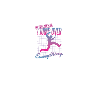 Warning I Jump over everything Parkour model negru pe tricou