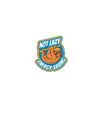 Not Lazy, Energy Saving - Leneș model negru pe tricou