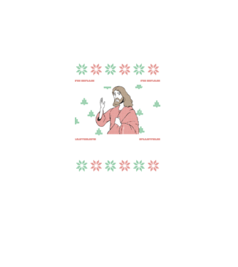 'Go Jesus, It''s Your Birthday Ugly Sweater' model negru pe tricou