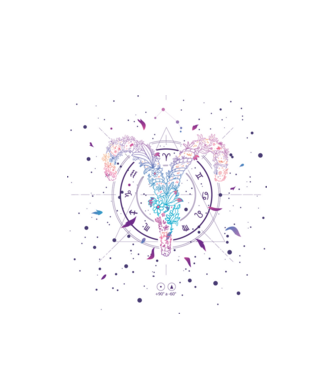 Aries Zodiac model alb pe tricou