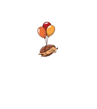 Arici cu balon model turcoaz pe tricou