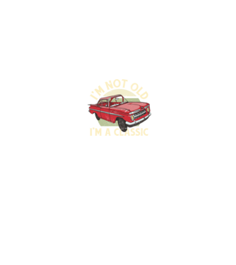 'Mașină clasică - I''m not old I''m a classic' model negru pe tricou