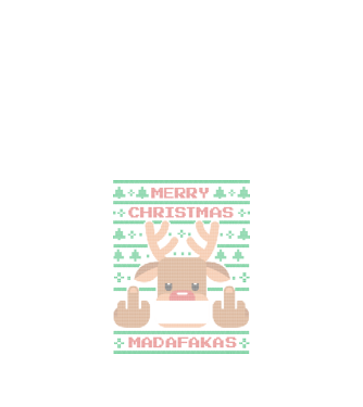 Merry Christmas Madafakas model negru pe tricou