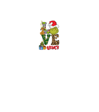 Love Grinch model negru pe tricou
