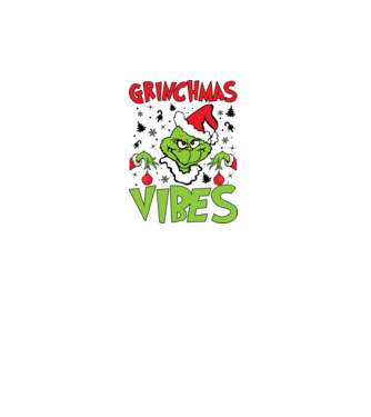 Grinchmas Vibes - Grinch model negru pe tricou