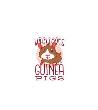 Doar o fată care iubește porcușorii de Guineea model alb pe tricou