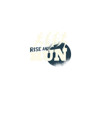 Rise and Run - Tricou pentru alergători model albastru deschis pe tricou