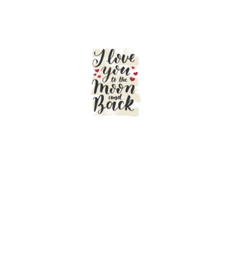 'I love you to the moon and back tricou drăguț Valentine''s Day' model alb pe tricou