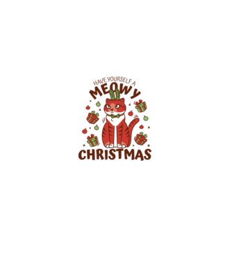 Have yourself a Meowy Christmas - Cicás Karácsony model alb pe tricou