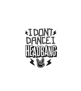Nu dansez, fac Headbang model gri pe tricou