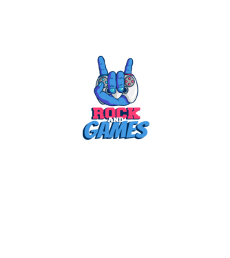 Rock And Games model negru pe tricou