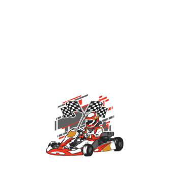 Gokart model negru pe tricou