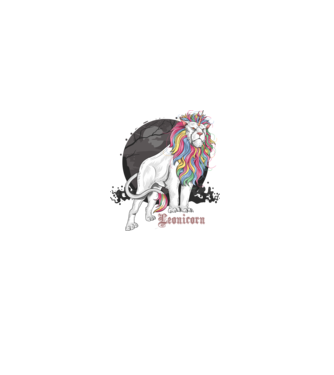 Leonicorn model negru pe tricou